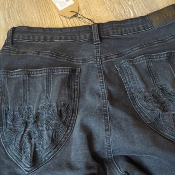 Disturbia void embroidered pocket skinny jeans size w34 new - Picture 4 of 5